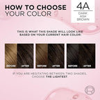 L'Oreal Paris Excellence Crème Permanent Hair Dye, Triple Care Hair Color with Pro-Keratine Complex for 100% Gray Hair Coverage, 4A Dark Ash Brown, 1 Kit (Pack of 2)