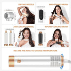 5 in 1 Hair Dryer Brush Set,Professional Negative Ionic Hot Air Styler, Air Curling Wrap Styler,Detachable Blow Dryer Brush With Auto Wrap Curlers,Hair Styling Tools For Straight/Curl/Drying/Smoothing