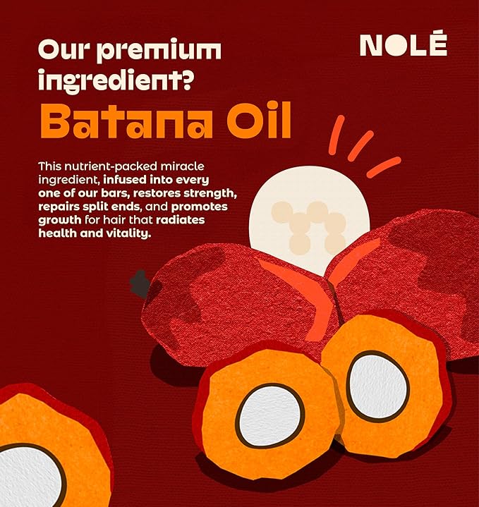 NOLE CARE Sustainable Bar Shampoo and Conditioner (2 pack) with Arnica & Batana Oil for Thinning Hair - Sustainable, PH Balanced, Sulfate Free, Plastic Free - 5.12 Oz