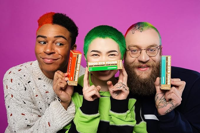 Good Dye Young Streaks and Strands Semi Permanent Hair Dye (Riot Orange) - UV Protective Temporary Hair Color Lasts 15-24+ Washes - Conditioning Orange Hair Dye - PPD-free, Cruelty-Free & Vegan