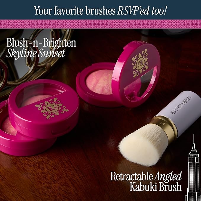 LAURA GELLER NEW YORK Holiday 2025 Limited Edition Baked Blush-n-Brighten Marbleized Blush - Skyline Sunset - Pink Color for Cheeks