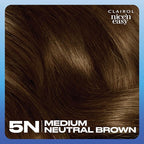 Clairol Nice'n Easy Permanent Hair Dye, 5N Medium Neutral Brown Hair Color, Pack of 3