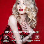 Beetles Red Gel Nail Polish Set Winter Gel Polish 6 Colors Burgundy Red Glitter Purple Soak Off UV LED Art Design Decoration DIY Nail Gifts for Women Poinsettia