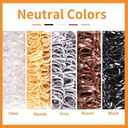YGDZ Elastic Hair Bands, 5 Colors 600 pcs Hair Ties, Mini Hair Rubber Bands, Elastic Hair Ties for Girl, Ponytail Holders, Hair Accessories for Men, Women, Toddler, Neutral Colors