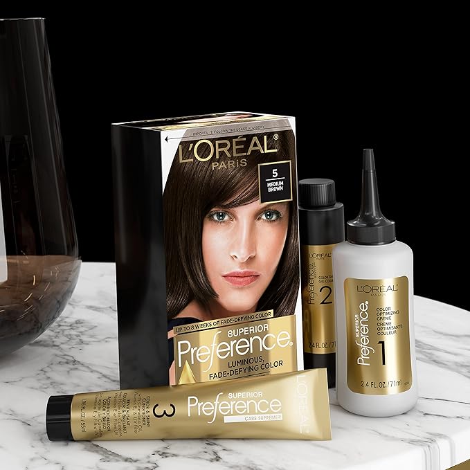 L’Oreal Paris Superior Preference Fade-Defying + Shine Permanent Hair Color, LB02 Extra Light Natural Blonde, Pack of 1, Hair Dye