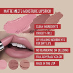 Runway Rogue 90s Vibe Lipstick Trio, Moisturizing Matte Lipstick Set, (‘Patricia’, ‘Front Row’, ‘Booked Out’)