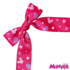 Disney Minnie Printed Long Tail Hair Bow Set for Girls – 7-Pack Printed Bows with Alligator Clips – Cute Hair Accessories for Kids Ages 3+