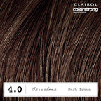 Clairol ColorStrong Permanent Zero Ammonia Hair Dye, 4.0 Dark Brown - Barcelona Hair Color, Pack of 1