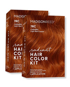 Madison Reed Radiant Hair Color Kit - 7RC Light Ginger Red with Copper Tones (Carrara Crimson) Vivid Color Permanent Hair Dye, PPD-Free & Ammonia-Free, 2 Pack