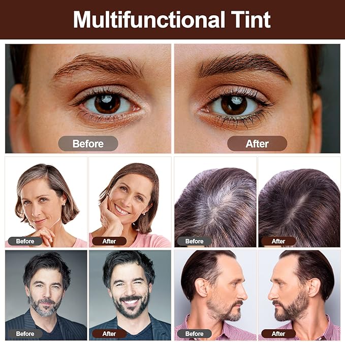 Eyelash & Eyebrow Kit, 2-In-1 Professional Lash & Brow Color Kit, Eye Brow & Eye Lash Coloring Set, Hair Color DIY Easy Use for Salon and Home 7ml Coffee/Dark Brown