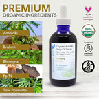 Blue Beautifly Organic Amla Oil for Scalp Serum - Strengthens Hair Follicles, Restores Growth, and Treats Dandruff-USDA Certified Organic - Enriched with Rosemary Oil and Ayurvedic Herbs - 4 fl oz