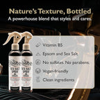 Sea Salt Spray – Lightweight Texture, Volume, and Flexible Hold with Epsom Salt & Pro-Vitamin B5 (2-pack, Obsidian Cardamom)