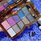Glitter Eyeshadow Palette, 10 Colors Sparkle Shimmer & Matte Eye Shadow Highly Pigmented Waterproof Long Lasting Makeup Set (Color 1)