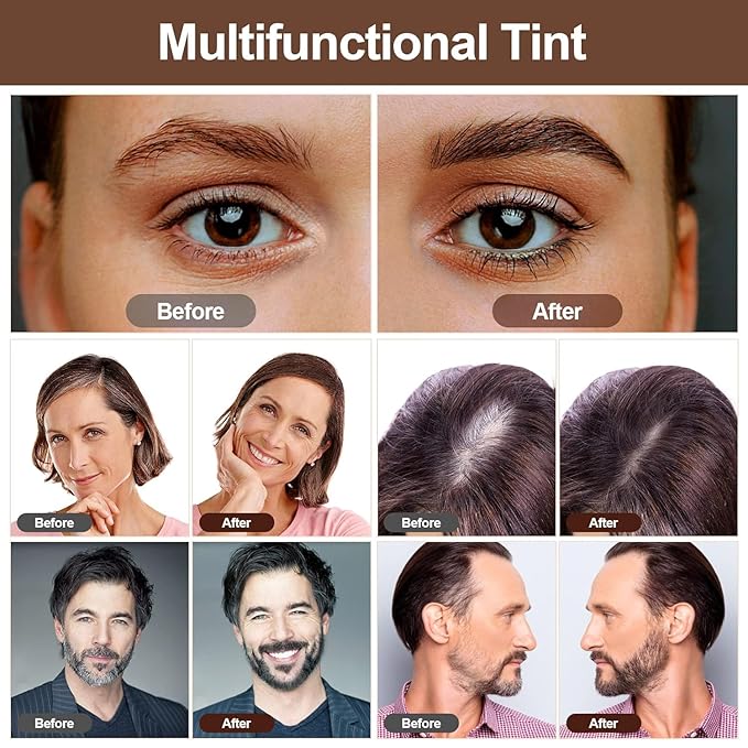 Eyelash & Eyebrow Kit, 2-In-1 Professional Lash & Brow Color Kit, Eye Brow & Eye Lash Coloring Set, Hair Color DIY Easy Use for Salon and Home 7ml Brown/Light Brown