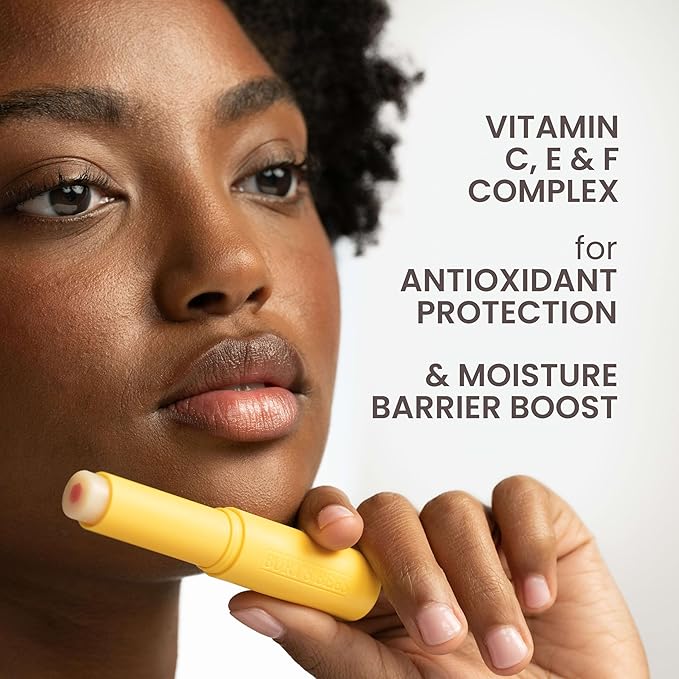 Burt's Bees Boosted Lip Balm Sheer Plus; Vitamin Lip Balm, Nourishing Vitamin C, E, and F Core; 24 Hour Moisture; Tint Free, Semi Glossy Finish; 100% Natural Origin; 1 Tube; 0.16 Oz.