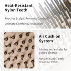 Paddle Hair Brush for Women-Detangling Cushion Brush with Soft Ball-Tip Bristles,Anti-Static Wide Brush for Wet Dry Hair,Smooth Comfortable Scalp Care