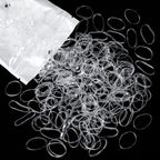 Teenitor Clear Hair Elastics, Clear Elastics Rubber Bands for Hair Ties, 300pcs