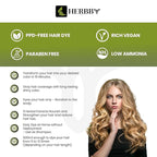 HERBBY Hair Color Shampoo for Gray Hair Coverage&Color Transform with 9 Herbal Extracts –Long Lasting(6-8 Weeks),Shiny,Evenly Colored,Instant Hair Dye Shampoo&Conditioner, 500 Ml (BLONDE BROWN COLOR)