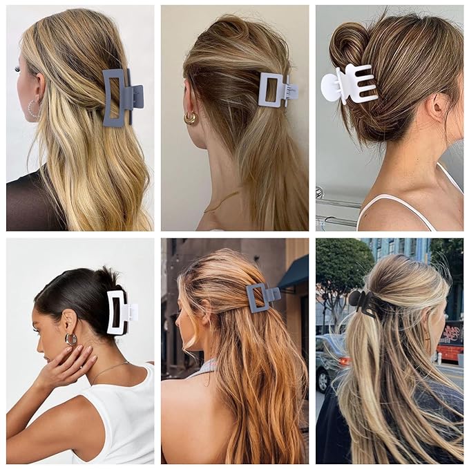 3 Styles Hair Clips for Women Small Medium Big Claw Clips for Thin Thick Hair 12 Pcs Hair Claw Clips Hair Clips Combination Hair Accessories for Women (Grey)