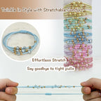 10pcs Colorful Hair Ties with Gold & Crystal Beads, Thin Elastic Ponytail Holders for Women, No Damage, Stylish Hair Accessories