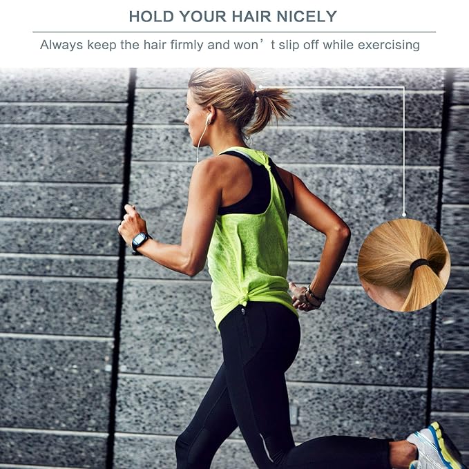 100 Pcs Thick Seamless Brown Hair Ties, Ponytail Holders Hair Accessories No Damage for Thick Hair Christmas Gift(Natural Colors)