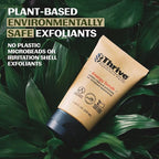 Thrive Natural Care Face Scrub for Men & Women - Exfoliating Face Wash with Anti-Oxidants Improves Skin Texture, Unclogs Pores & Helps Prevent Ingrown Hairs - Pack of 3