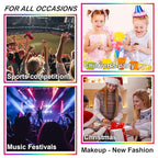 8Pcs Face Makeup Patches, Glitter Freckles Face Tattoo for Teenagers & Young Women, Sparkle Freckles Makeup Patches, Waterproof Face Glitter Freckles for Christmas (8PcsE Rainbow)