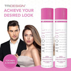 TRIDESIGN Aerogel Hairspray - Strong Hold Hair Finishing Spray for Volumizing & Control, Flexible Styling for All Hair Types, Non-Sticky and Scented - For Women and Men - Pack of 2 (10.5 Oz)