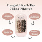 Kitsch Ultra-Petite Satin Scrunchies for Women - Softer Than Silk Scrunchies | Hair Ties No Damage for Frizz-Free Sleep | Perfect for Day or Night | Ideal Gifts for Women - Eucalyptus, 6 pcs