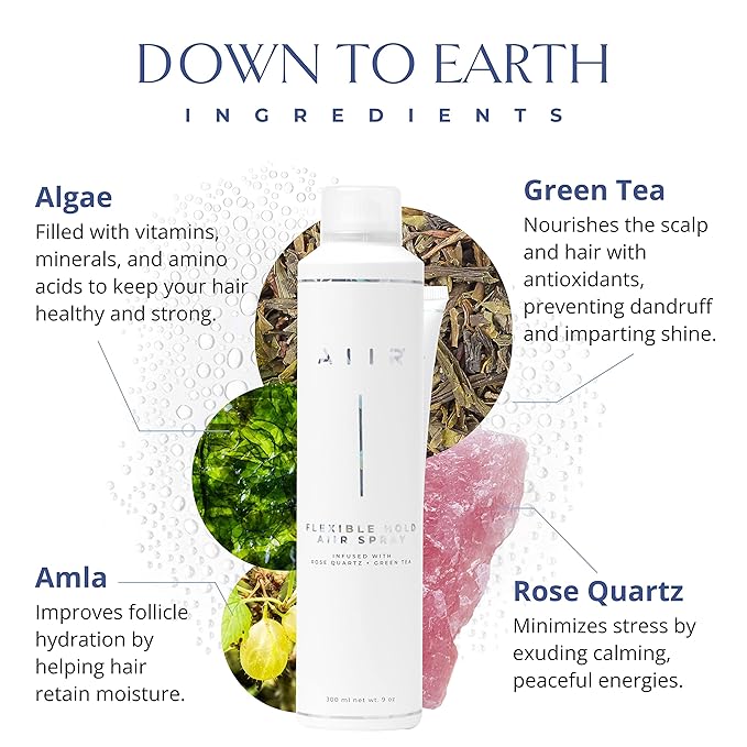 AIIR Flexible Hold Finishing Spray - Light Hold Hairspray with Soft & Touchable Finish, Enhances Style & Shine, Humidity Resistant for Fighting Frizz, 2.5 oz