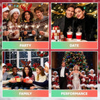 DAGEDA Christmas Body Glitter Stick,Sparkly Face Glitter Makeup,Christmas Hair Accessories Rave Outfits for Women, Green Silver Red Glitters Shimmer Face Paint Stick Singer Concert Accessories