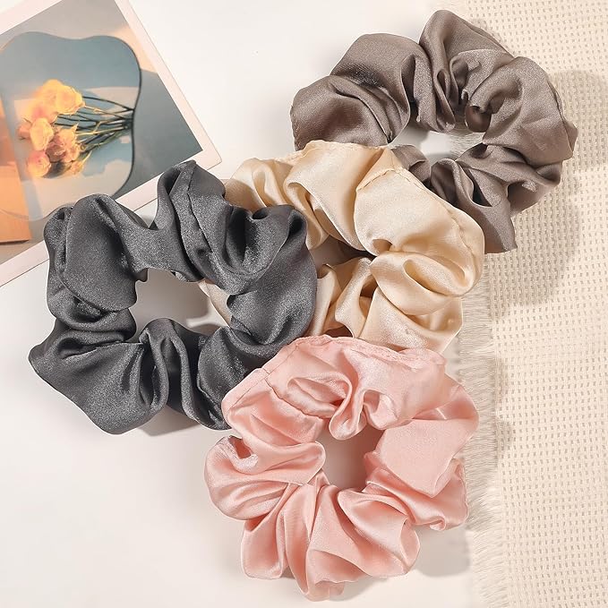 Hair Scrunchies for Women - Hair Ties No Damage Both for Thick Hair or Thin Hair Curl Hair No Crease Scrunchies Ponytail Holder No Hurt Your Hair