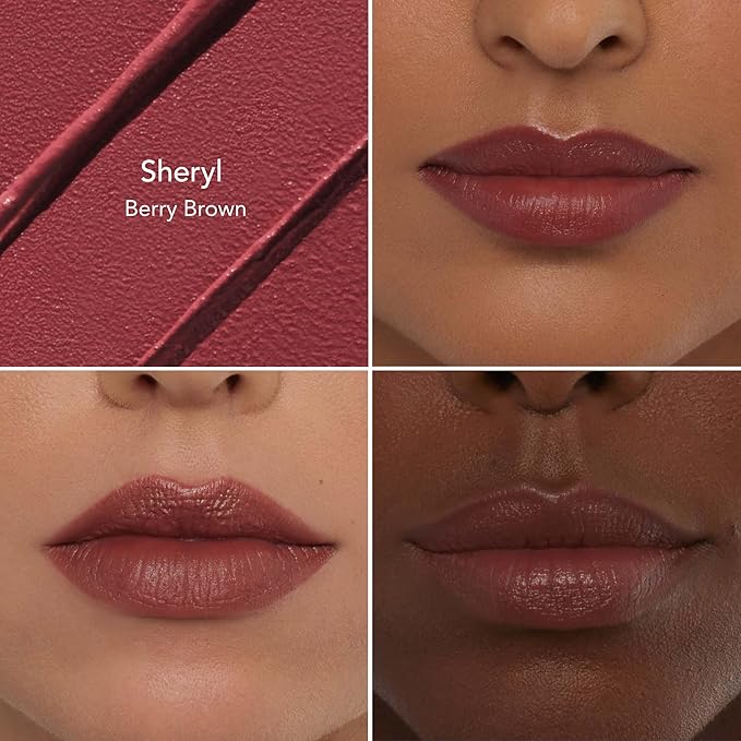 Thrive Causemetics Impact-FULL Smoothing Lipstick, Moisturizing Lip Makeup Essential with Vitamin E, Lightweight Creamy Lipstick for Women, Long Lasting, Vegan, Shade Sheryl (Berry Brown)