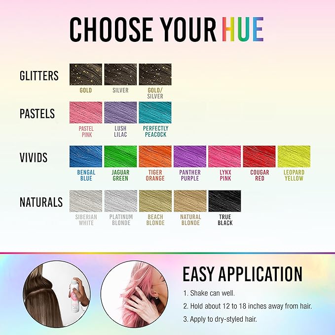 Punky Temporary Hair Color Spray – Pale Pink, Instant Vivid Temporary Hair Dye for Women, Wash Out, Hair-Color Spray, 3.5 oz, 1 Pack