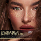 Glitter Freckles Face Tattoo, 20pcs Sparkle Freckles, Gold Face Glitter Speckles