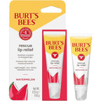 Burt's Bees Stocking Stuffers, Rescue Lip Relief, Watermelon, Hydrating Lip Balm for Dry Cracked Lips, with Responsbily Sourced Beeswax and Shea Butter, 100% Natural Origin, 1 Squeezy Tube, 0.35oz
