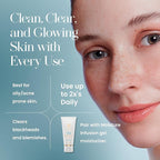 Hylunia Skincare Salicylic Facial Cleansing Gel – Deep Pore Cleanser for Oily & Acne-Prone Skin, Exfoliates, Minimizes Blackheads & Breakouts, Hydrates, Brightens Complexion, 5.1 fl. oz.