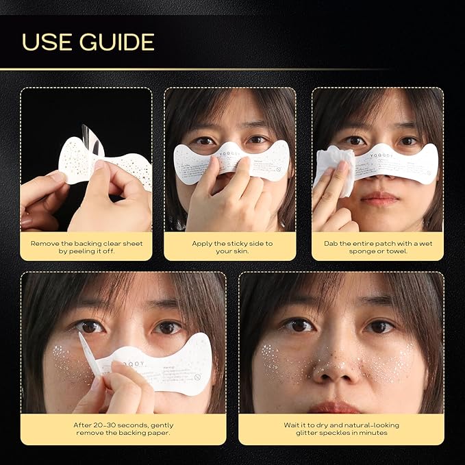 Glitter Freckles Face Tattoo, Glitter Freckles, Freckle Tattoo,Sparkle Face Glitter Makeup Speckles,8pcs