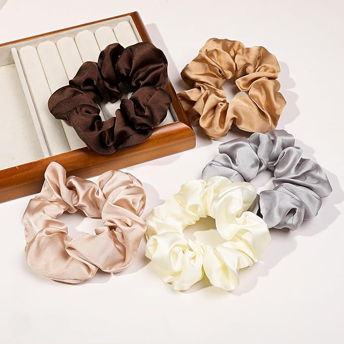 Hair Ties Scrunchies for Women's, Big Scrunchies Both for Thick Hair or Thin Hair Curl Hair No Crease Ponytail Holder No Hurt Your Hair