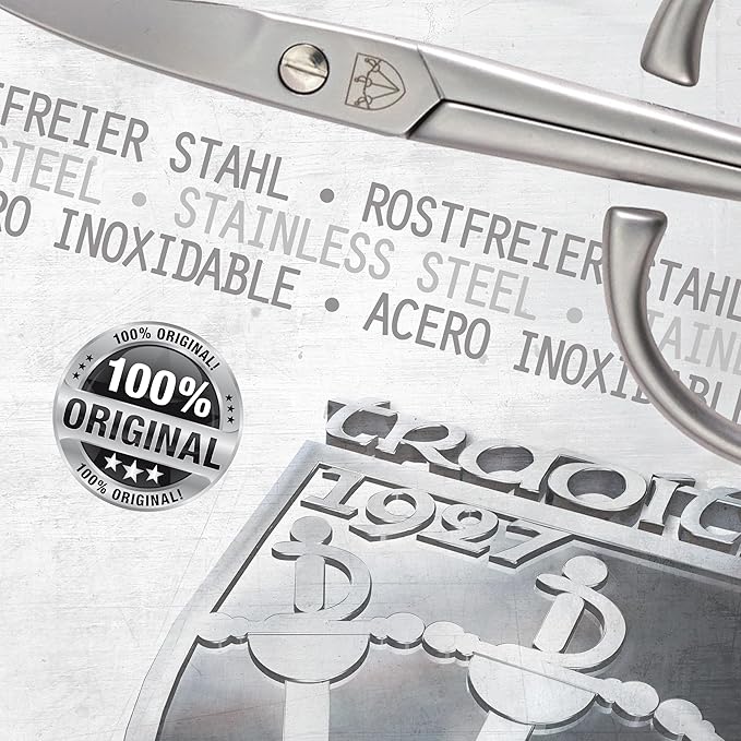 3 Swords Germany Solingen - brand quality STAINLESS STEEL INOX CURVED NAIL SCISSORS - STRONG SCISSORS FOR STRONG PEOPLE with case by 3 Swords Germany