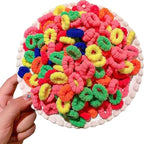 500 PCS Multicolor Cotton Hair Ties, Small Seamless Kids Hair Ties – Soft No-Crease Baby Hair Elastics for Girls, Kids & Toddlers, Gentle Ponytail Holders for Thin & Thick Hair. (Fluorescent Color)