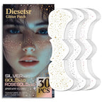 Glitter Freckles Face Tattoo, 30PCS Body Glitter Christmas Face Tattoos, Sparkle Patches for Women, Waterproof Fake Freckles,Festival Rave Outfits Festival Decorations (GOLD&Silver&Rose Gold)