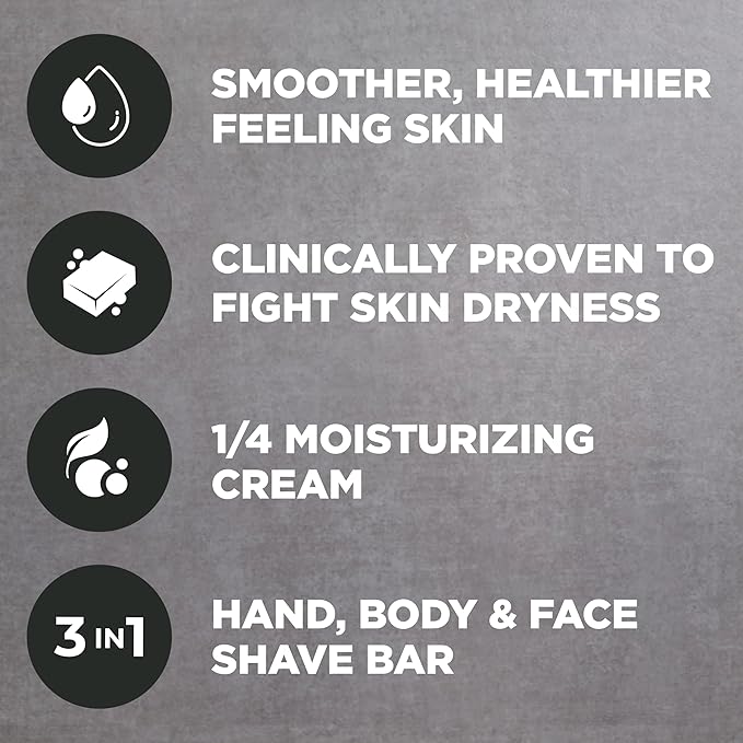 DOVE MEN + CARE Hand & Body Face + Shave Bar Sensitive Skin 6 Count for sensitive skin 3.75 oz