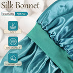 Satin Silk Bonnet for Sleeping, Soft Satin Lined Hair Bonnet for Women, Double Layer Sleep Nightcap