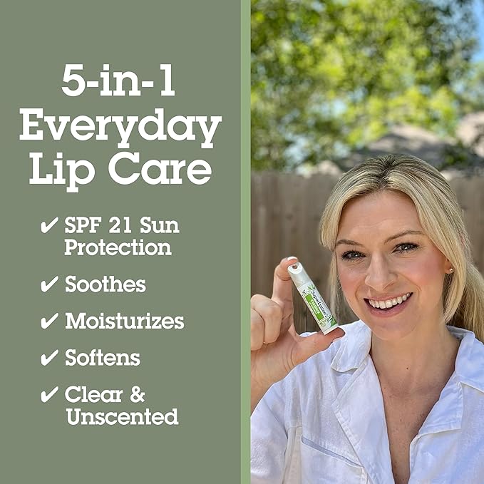 Quantum Health SuperLysine+ Coldstick Lip Sunscreen - Lysine Herbs & Nutrients Soothe & Moisturize Lips - Softens & Protects from the Sun - SPF 21 - Clear - 0.17 Ounce
