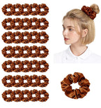 36Pack Womens Silk Scrunchies Satin Scrunchy Hairtie Hairbands Silky Hair Ties Elastics Hairs Bow Accessory Ponytail Holder