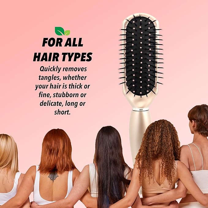 Earth & I ROSEGOLD Curly Hair Styling Brush, Curl Products for Curly Hair, Volume Brush, Cepillo Para Cabello Rizado, Detangler and Styling Essentials, 2A to 3C, cepillo para definir rizos