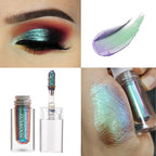 Glitter Liquid Eyeshadow, 3Colors Chameleon Liquid Metallic Eyeshadows Holographic Glitter Multichrome Eye Makeup Set, Long Lasting Wearing, Highly Pigment, Quick-Drying (#1+3+6)