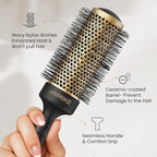 AIMIKE Round Brush for Blow Out, Medium Round Hair Brush with Nano Thermal Ceramic Tech, Quick Blow Drying & Styling, Volumizing Blowout Brushes for Women Medium Hair, 1.7 in Barrel (Not-electric)