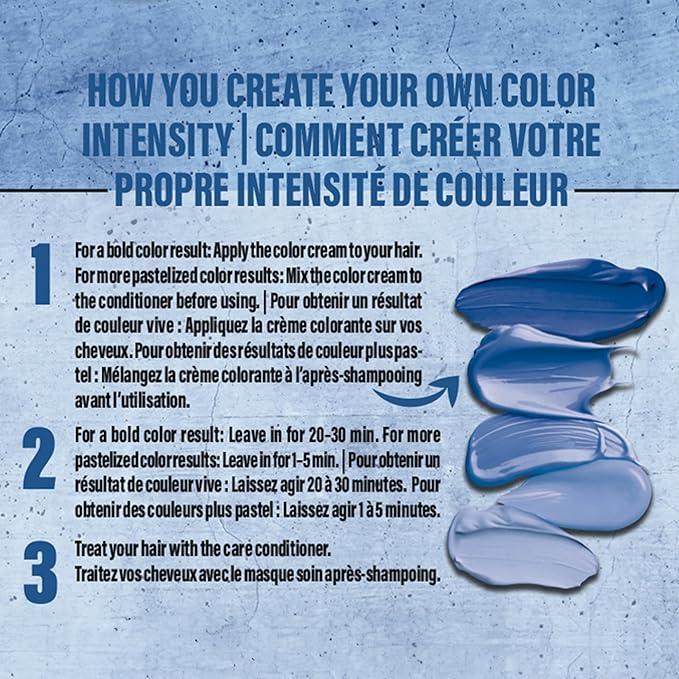 got2b Color Remix Semi-Permanent Hair Color, Blue Euphoria 095, Customizable Temporary Hair Dye to Create A Vibrant or Pastel Shade, Easy At-Home Application, Lasts Up to 15 Washes